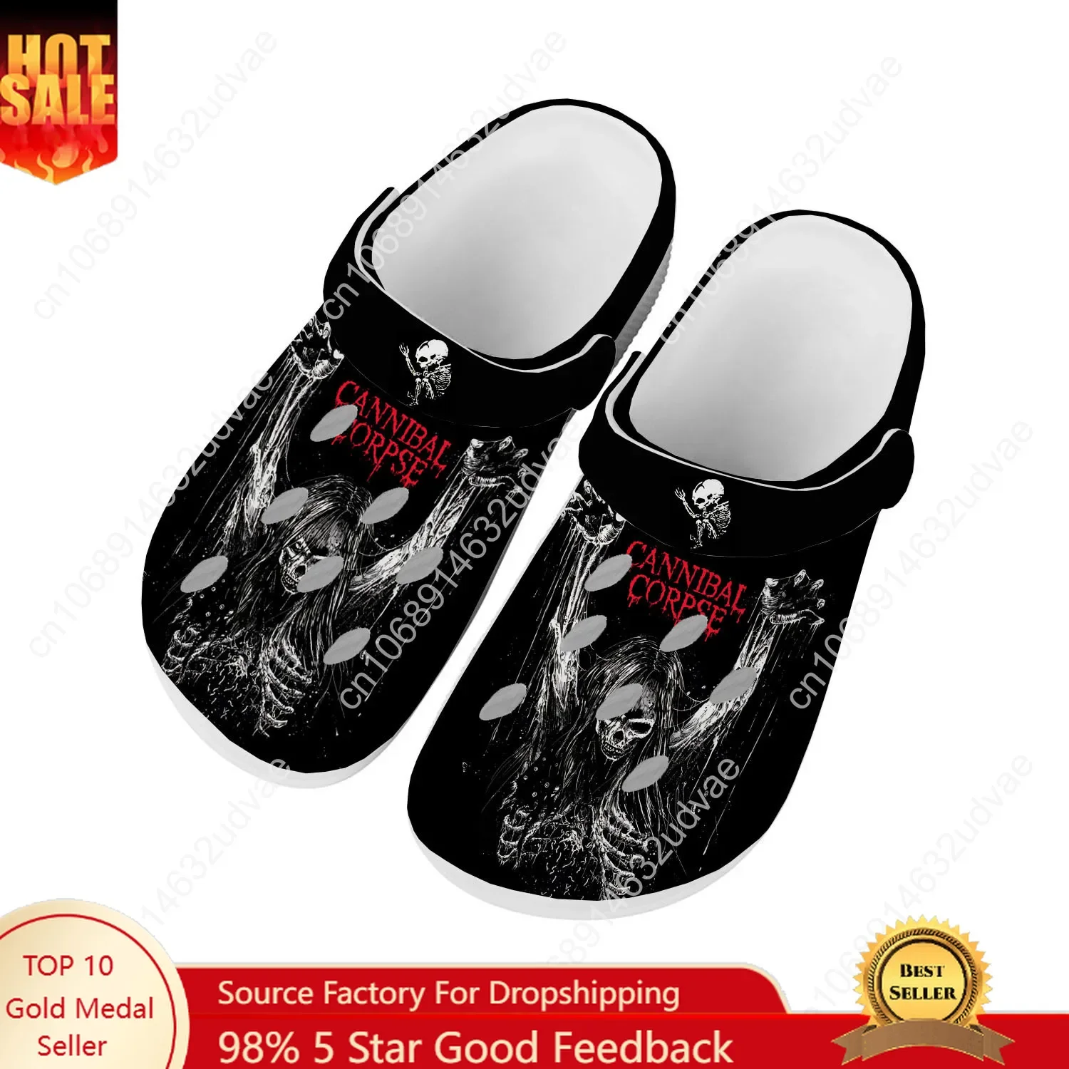 

Cannibal Corpse Water Shoes Men Women Comfortable Fashion Home Garden Clogs Customizd Sandals Beach Breathable Hole Slippers