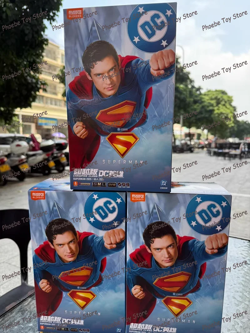 

2025 New In Stock Genuine Blokees Champion Class Dc Superman With Krypto Collectible Action Figure Assembled Model Ornament Gift