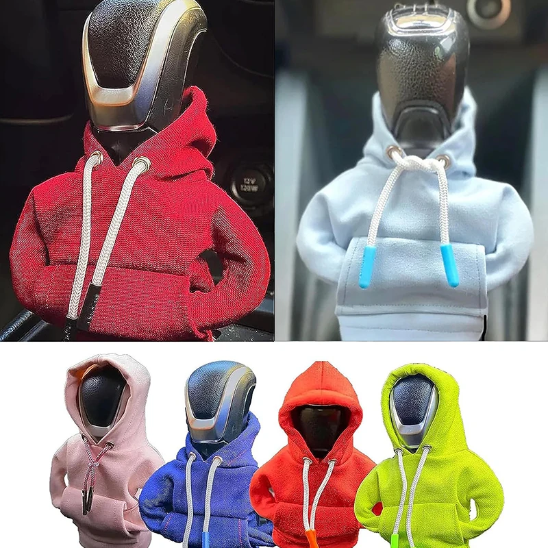 Funny Gear Shift Knob Hoodie Sweatshirt Sweater Design Car Gear Shift Cover Gear Stick Cover Universal Fit Shift Gear Cover