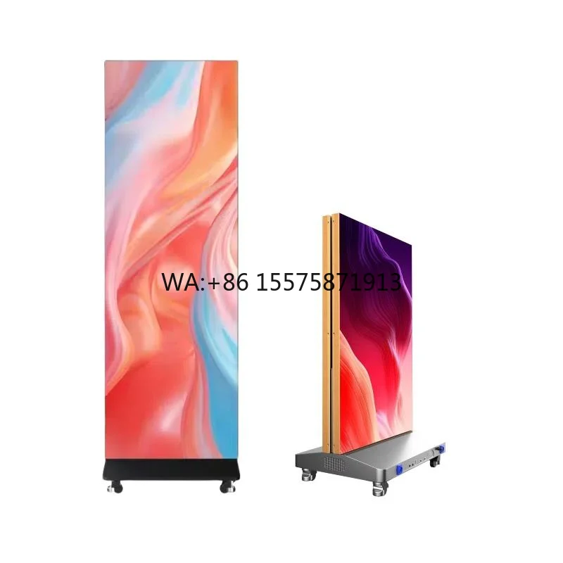 

Quality Wifi Control Foldable Indoor Digital HD Poster LED Display P2.5 P1.86 Stand LED Screen for Events
