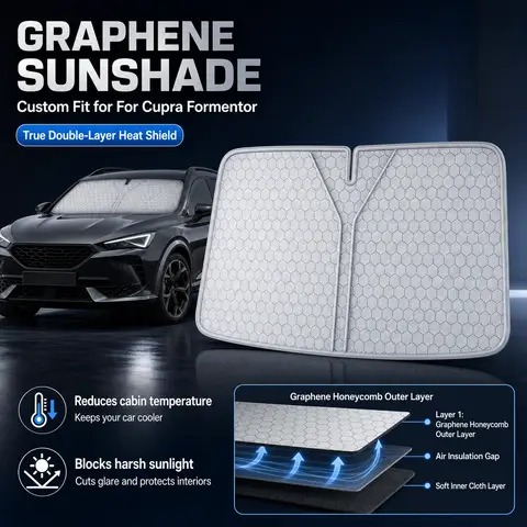 For Cupra Formentor Graphene Windshield Sunshade Custom Fit Car Sunshade UV Sun Protection Car Interior Accessories