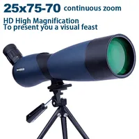 25-75x70 HD Spotting Scope Zoom Monocular BAK4 Prism Waterproof Telescope For Target Shooting Bird Watching Outdoor Camping