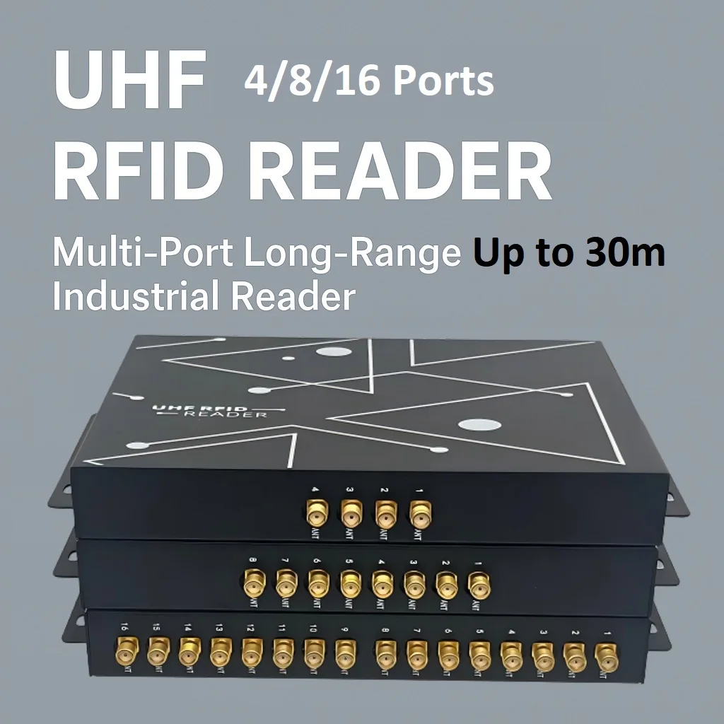 Yanpodo أرخص وصول جديد 1-30 متر UHF RFID 4/8/16 منافذ قارئ ثابت ISO18000 6C TCP IP R2000-LTE مع C ++ JAVA SDK مجاني #1