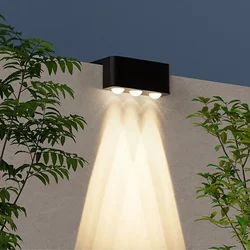 3LED Outdoor Solar Garden Lights Waterproof Stairs Wall Lamp Balcony Decorative For Yard Lighting Solar Powered Lamps