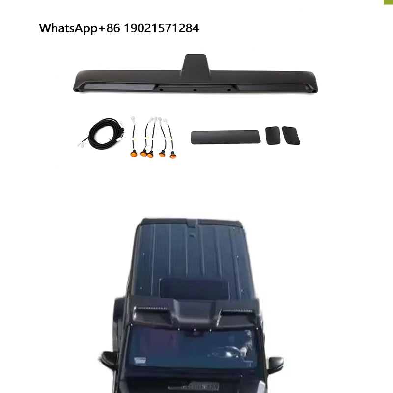 

2019-2024 G-Class W463A 4X4 Light Emitting Diode Rear Spoiler Roof G63 G500 G350 G350 Auto Body System Single Carbon Fiber Parts