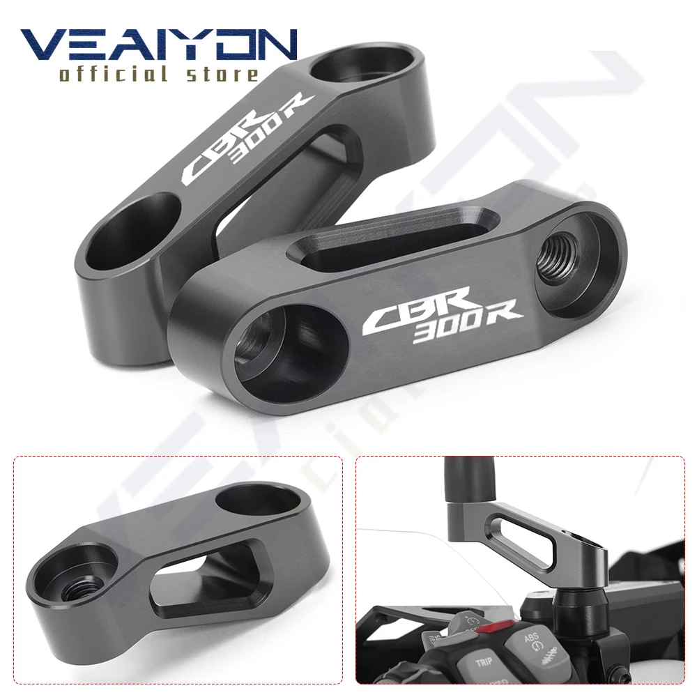 

For CBR300R CBR400R CBR 300R 400R -2023 2024 2025 All Year Motorcycle Accessories CNC Aluminum Mirror Extender Adaptor