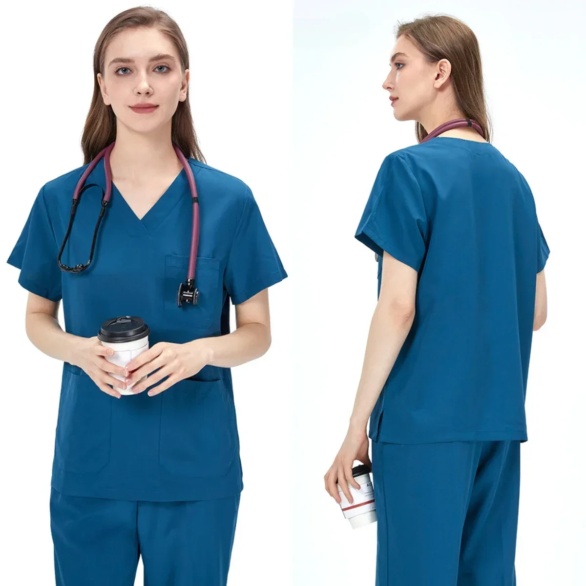 

Quick Drying Elastic Nursing Work Clothes Medical Surgical Clothing Hospital Doctor Nurse Medical Staff Dental Pediatric Uniform