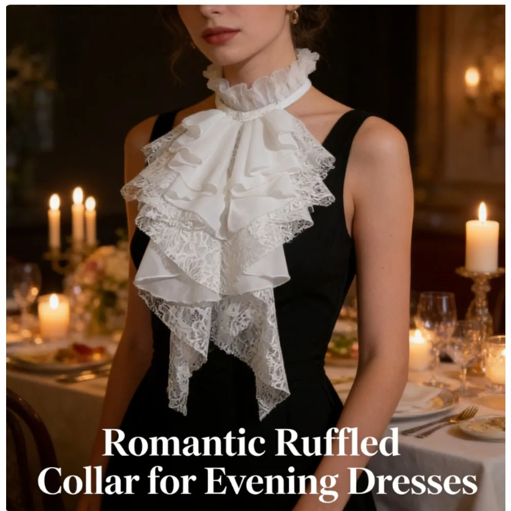 

Викторианский кружевной съемный воротник, элегантный французский ретро-аксессуар для женщин