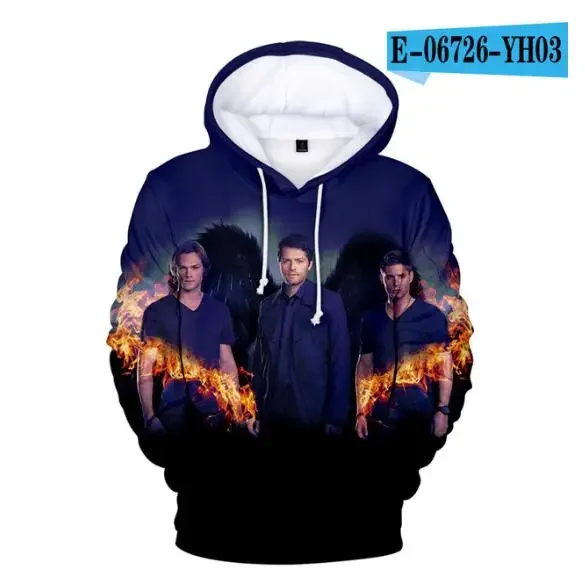 Tv Series Supernatural Hoodies Men Women Harajuku Supernatural Sweatshirts Streetwear Hip Hop Clothing Plus Size 2xs-5xl