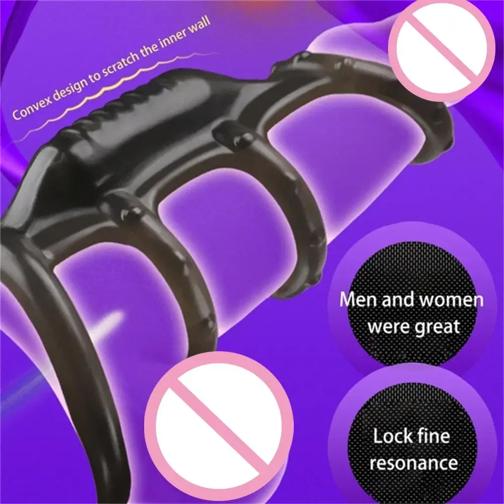 Sex Toys para homens e mulheres, Hand Free, Sucking Pro, Soft Penies Rings, Penis Cover, Vibrator Figure, Cinsel Set, Cage Massers