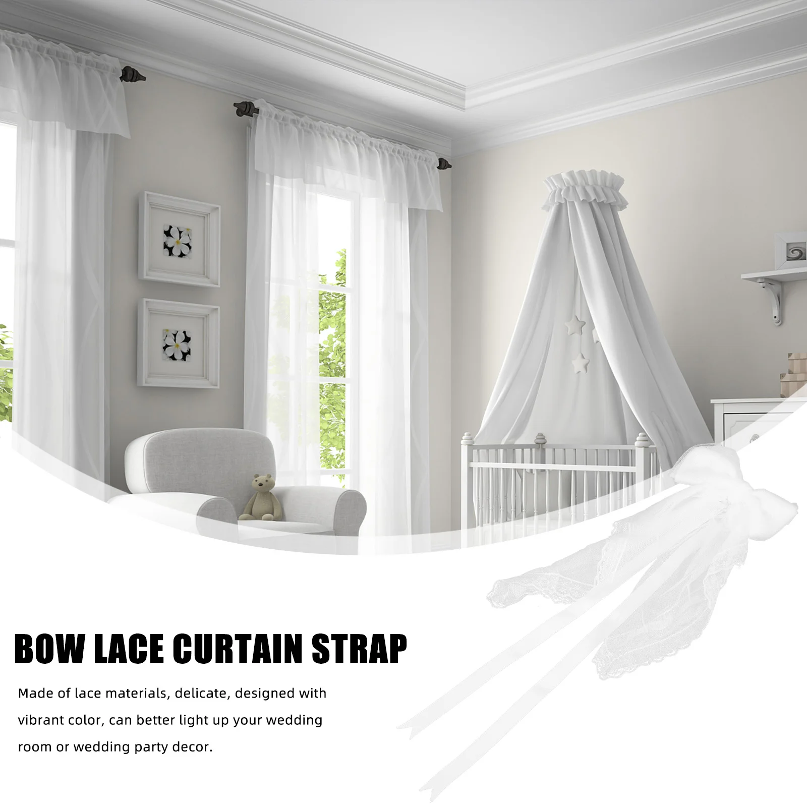 

2 Pcs Curtain Pull Backs Holdbacks Bow Ties Buckle Tieback Bowknot Tiebacks Curtains