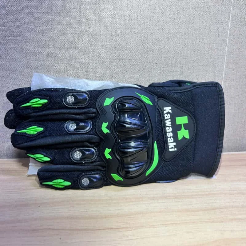 Kawasaki gants de moto cavalier anti-dérapant doigt complet course gants de cyclisme tout-terrain