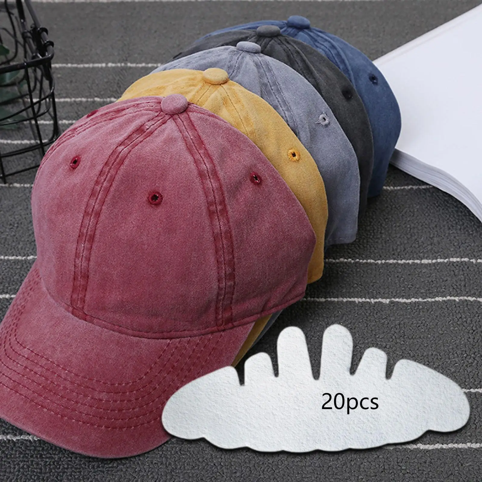 Baseball Cap Insert Sweat Absorbing Hat Liners Non Woven Pads for Sports Cap Summer Travel Protection