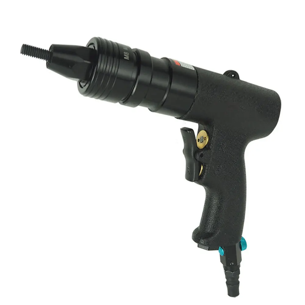 Pistole per dadi per rivetti pneumatici 1/4LN Inserto filettato Pull Setter Rivettatrici Rivettatrice Dadi Rivnut Strumento per dadi M4M5M6 M8M10M12