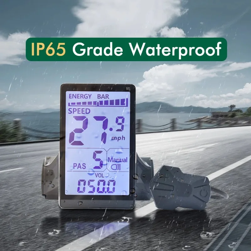 

Умный электронный дисплей для электровелосипеда M5【UART2】24/36/48/60В, водонепроницаемый ЖК-контроллер-измеритель для электровелосипедов