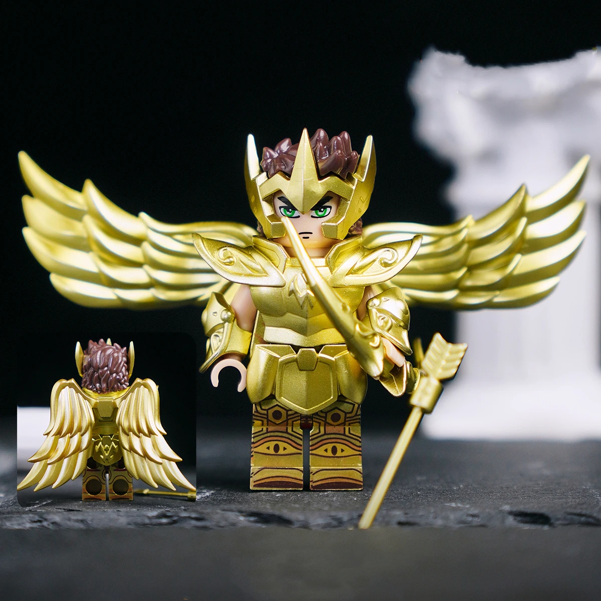 سانت سيا معبد أطلال النار ساعة المشهد مجموعة بنة زودياك الحمل ليو الدلو أثينا Shiryu ألعاب شخصيات الحركة الصغيرة #2