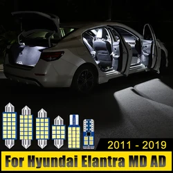 For Hyundai Elantra MD AD 2011 2012 2013 2014 2015 2016 2017 2018 2019 4PCS LED Car Dome Reading Lights Trunk Lamps Accessories