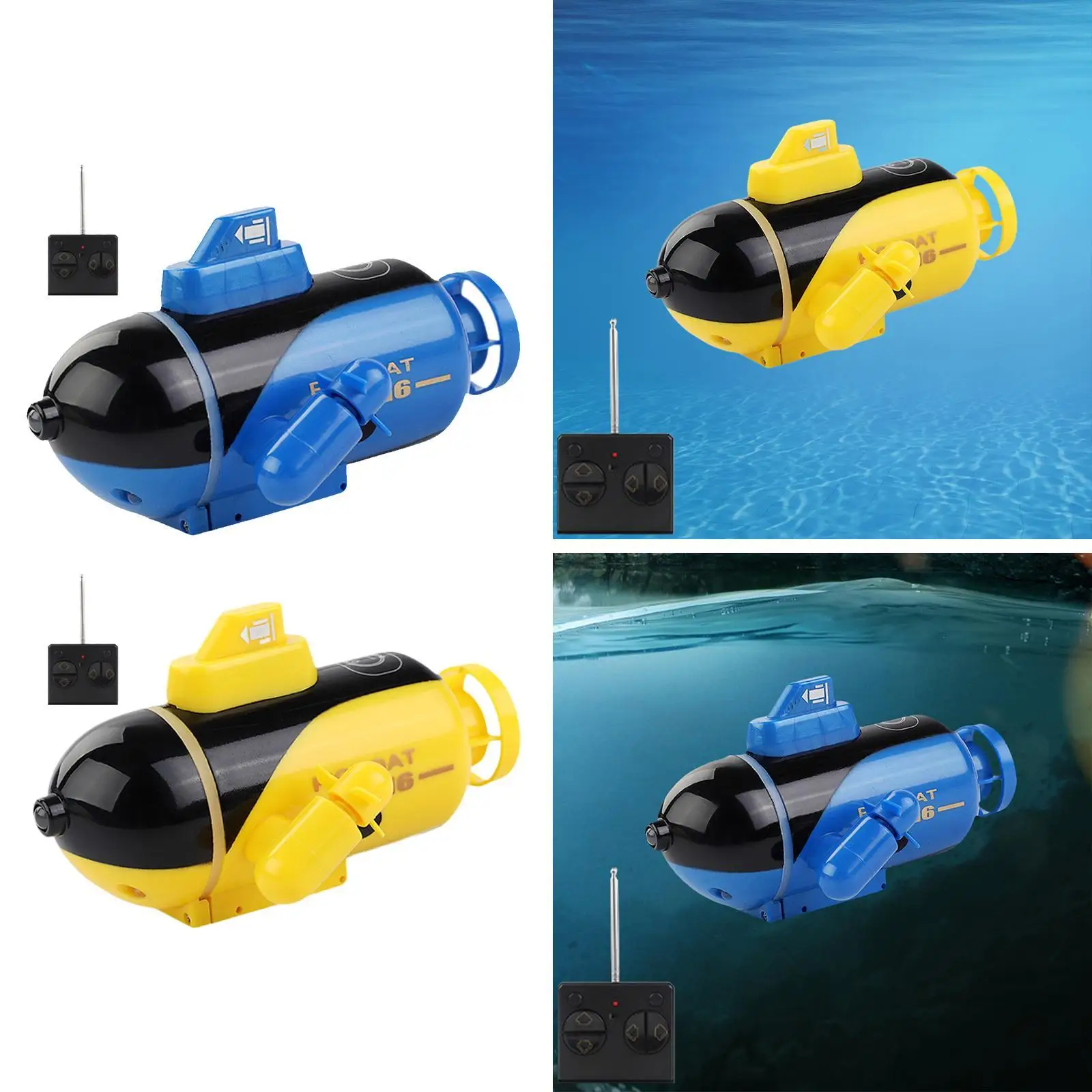 RC Submarine Toy Left Turn Right Turn Diving Toy RC Boat for Adults Kids