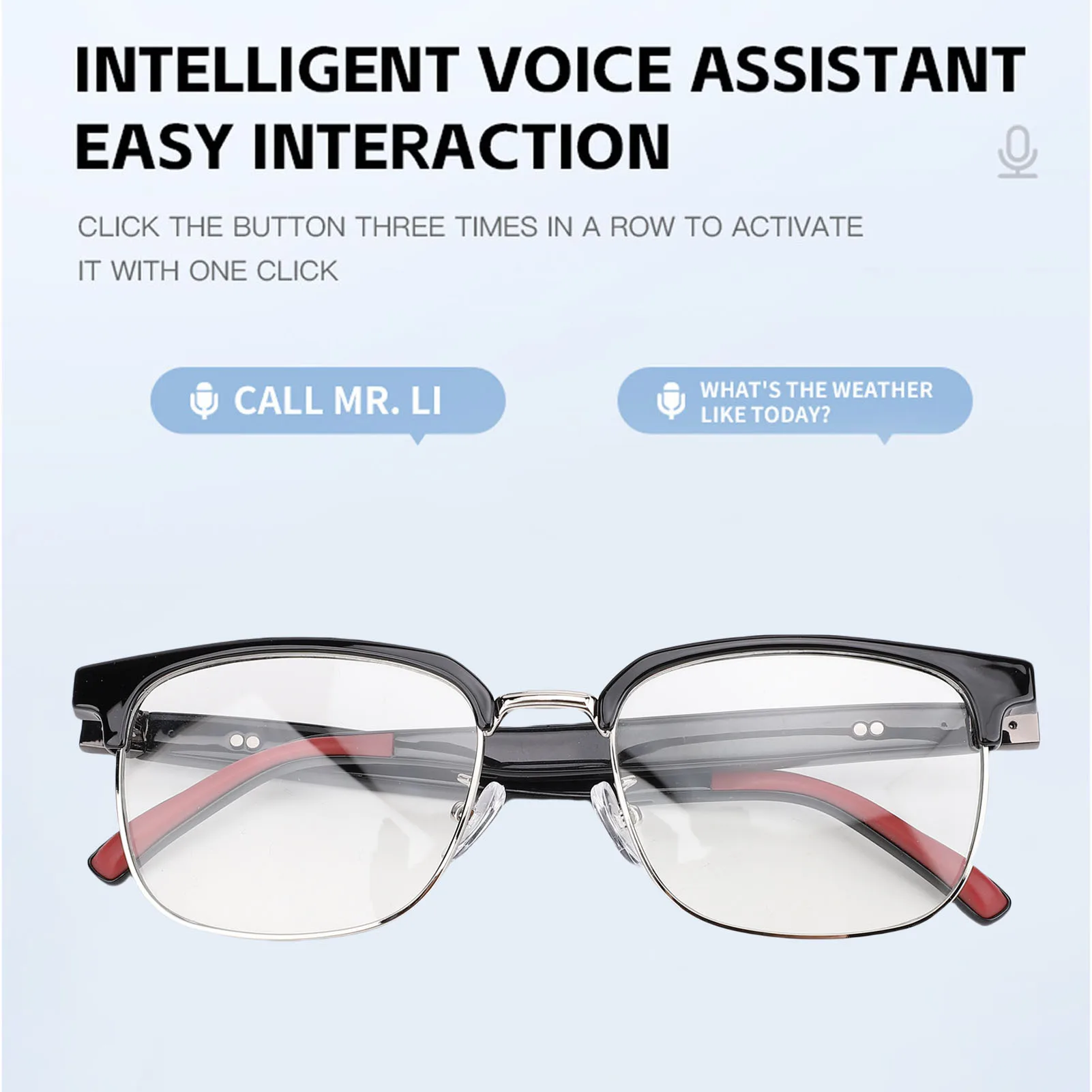 

Умные очки-переводчики с поддержкой более 100 языков, анти-синий свет, Bluetooth 5,4, встроенный микрофон, динамик, очки с искусственным интеллектом для улицы