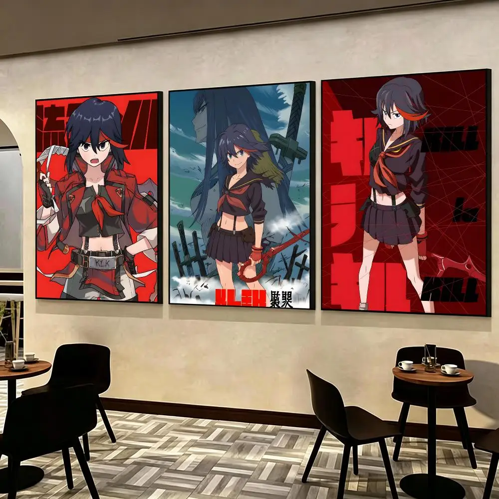 Anime KILL la KILL Poster Poster HD Printing self‑stick Modern upscale Style Wall Art Home Decor For Office Bedroom Gift