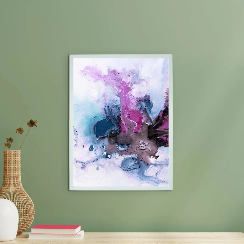 مجردة قماش جدار الفن الحديث الأزرق الأرجواني اللوحة محكم السائل ديكور فني للمنزل طباعة كبيرة العمل الفني المعاصر #6