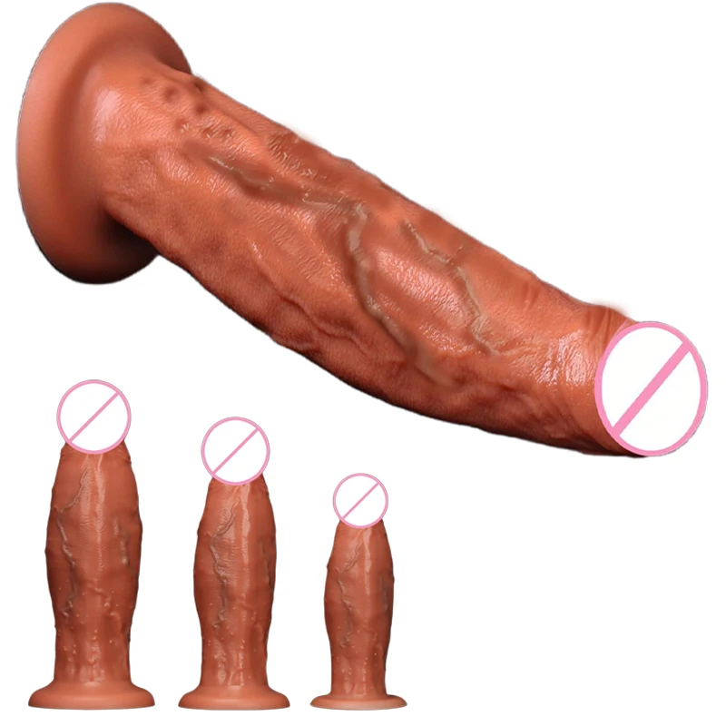 Realistic Silicone Penis Safer Adult Sex Toys Anal Big Dick Female Pussy Masturbation Dildo Suction Cup Anal Plug for Lesbian