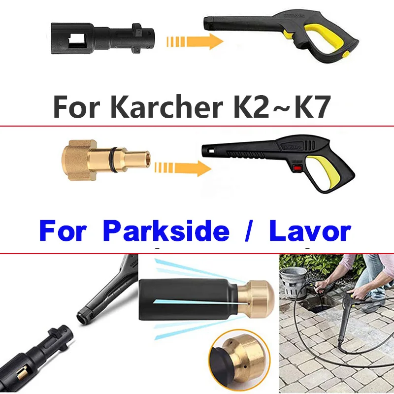 sewer drain water cleaning hose pipe cleaner high pressure water hose with nozzle,For Lavor/parkside/karcher k2 K3 k5 K7 adapter