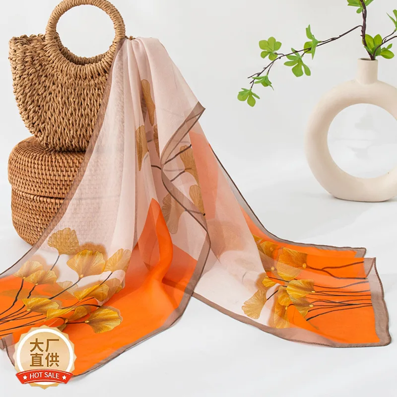 Long Scarf High-Grade Summer Thin Printed Shawl Women's Mother's Day Gift