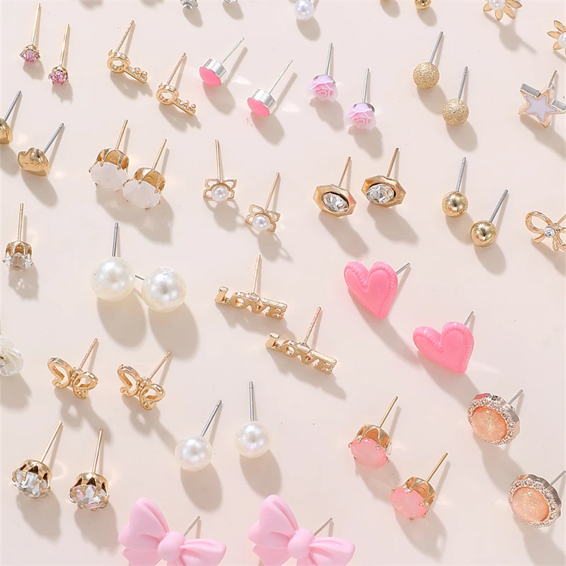 

60pcs/set Butterfly Earring Set – Dainty Charm & Stud, Versatile Daily Accessory.