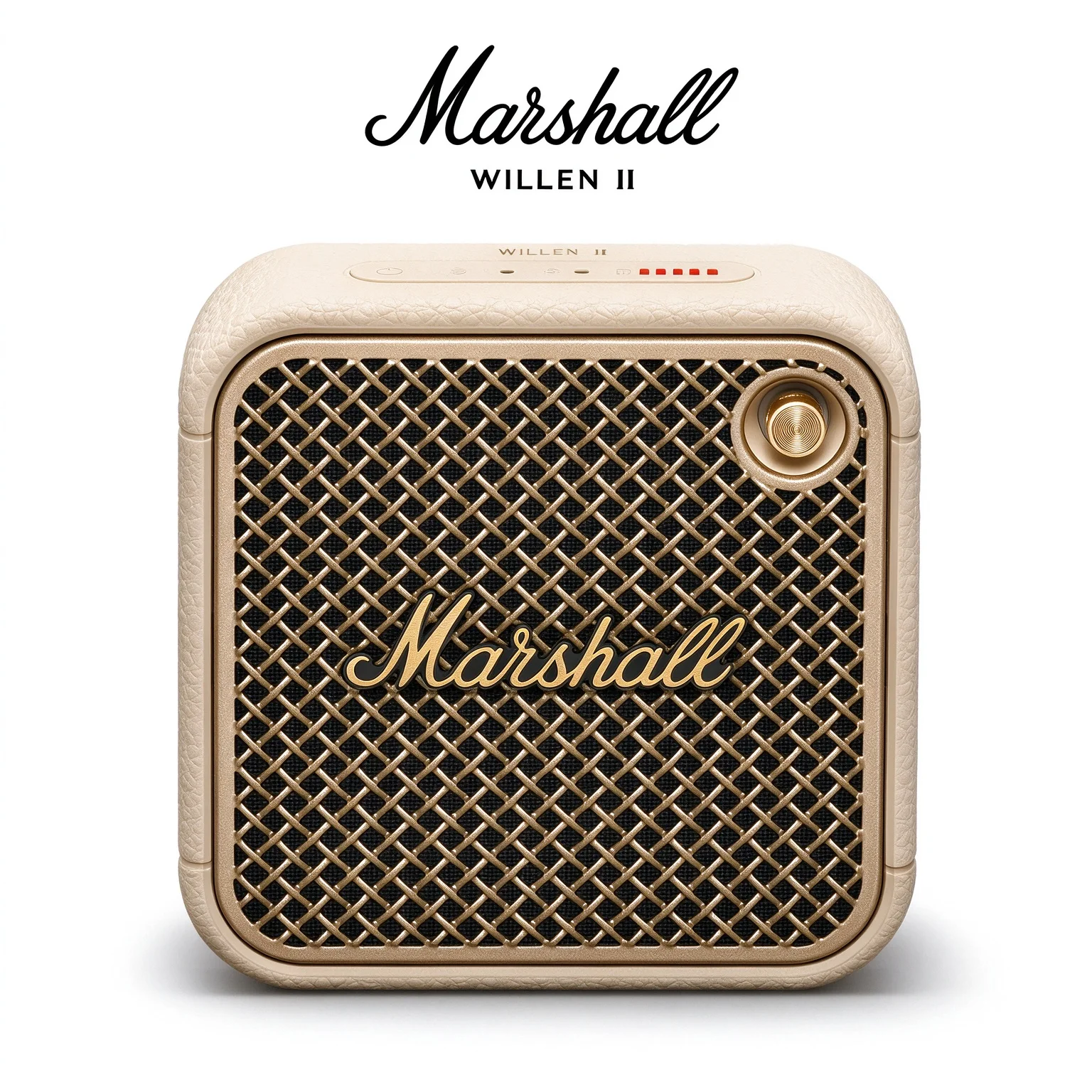 Marshall Willen II Rugged Compact Speaker, IP67 Dustproof & Waterproof, 17+ Hrs Playtime, Multipoint Bluetooth & Built-in Mic
