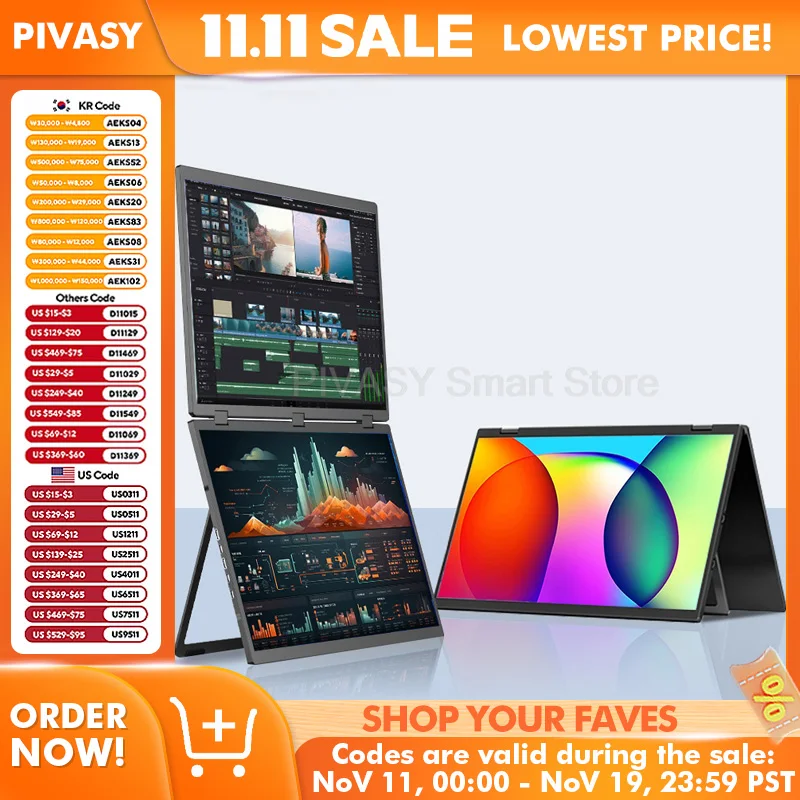 14～18.5インチ 2.5K ポータブルモニター PCゲーム用 デュアルスクリーン PS5 外付け拡張スクリーン 120Hzリフレッシュレート IPSパネルディスプレイ