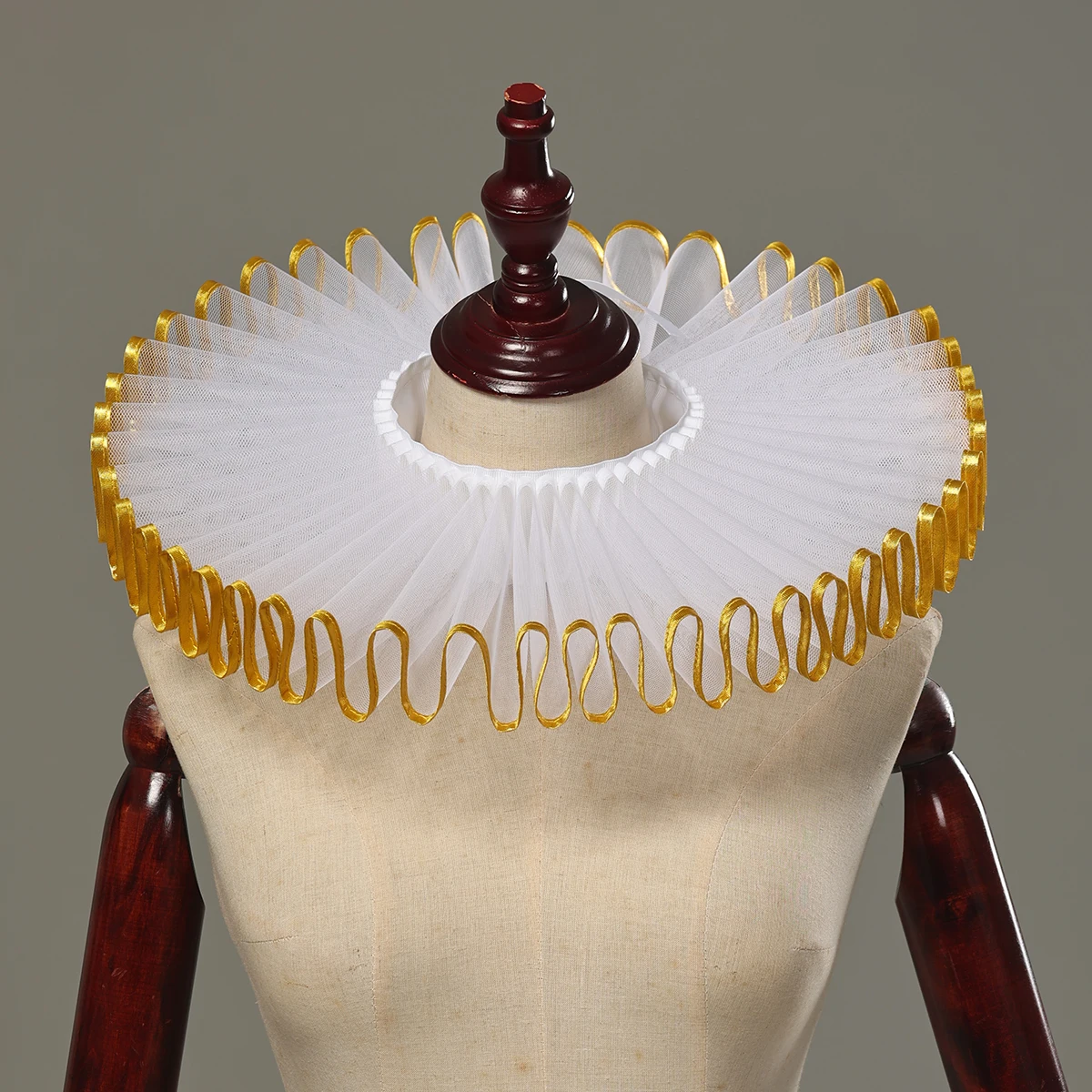 Clown Costume Cosplay Collar Vintage Victorian Renaissance Neck Ruffle Choker image 3