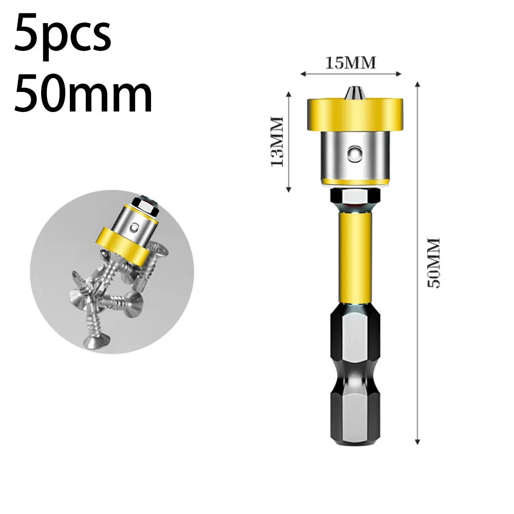 5Pcs Magnetic Screwdriver Bit Plasterboard Positioning Screwdriver Bits Electric Drill Bit Detachable Magnetic Circle Limit Bits