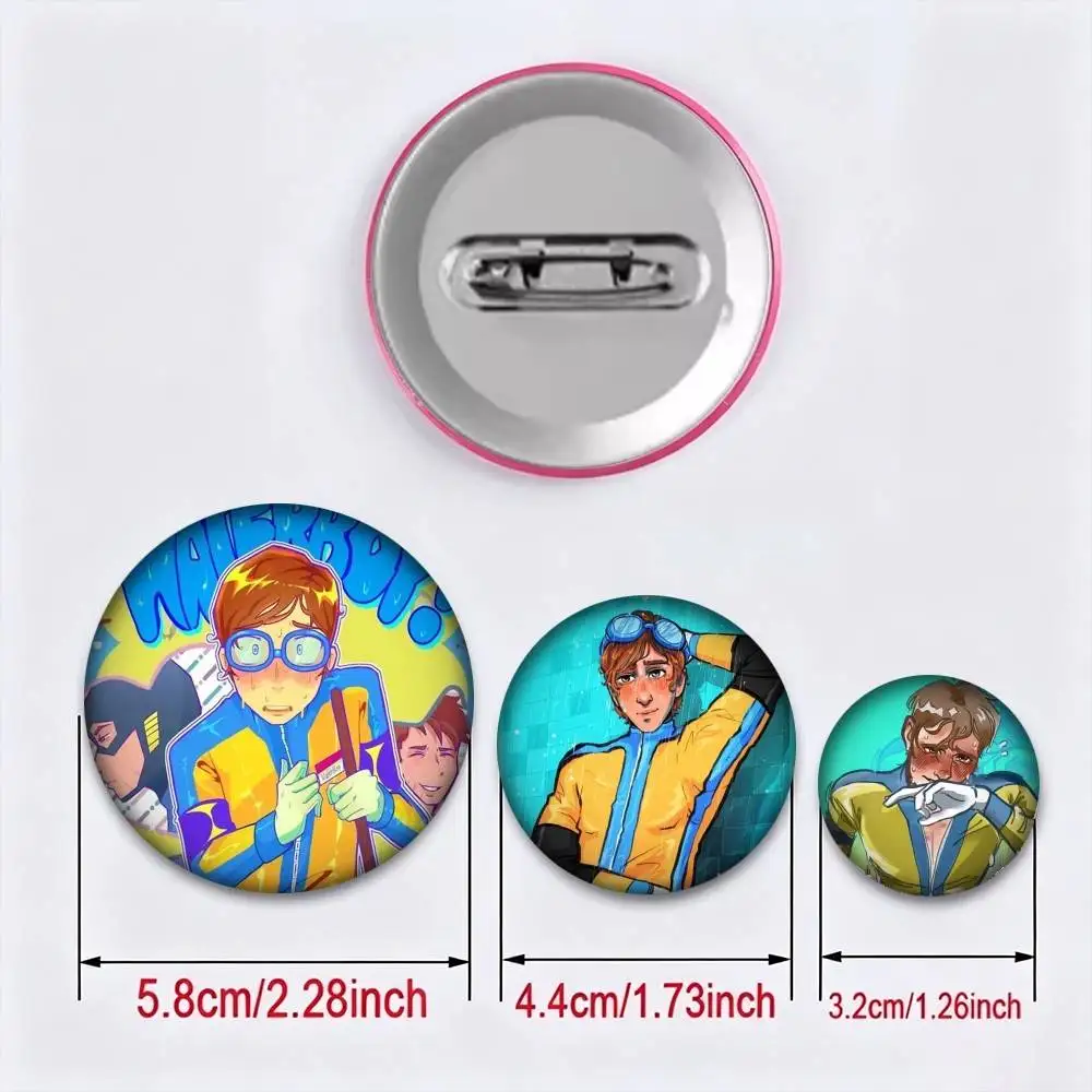 W-Waterboy D-Dispatch 25mm 32mm 44mm 58mm 75mm Brooches Badges Pins for Accessories Gift