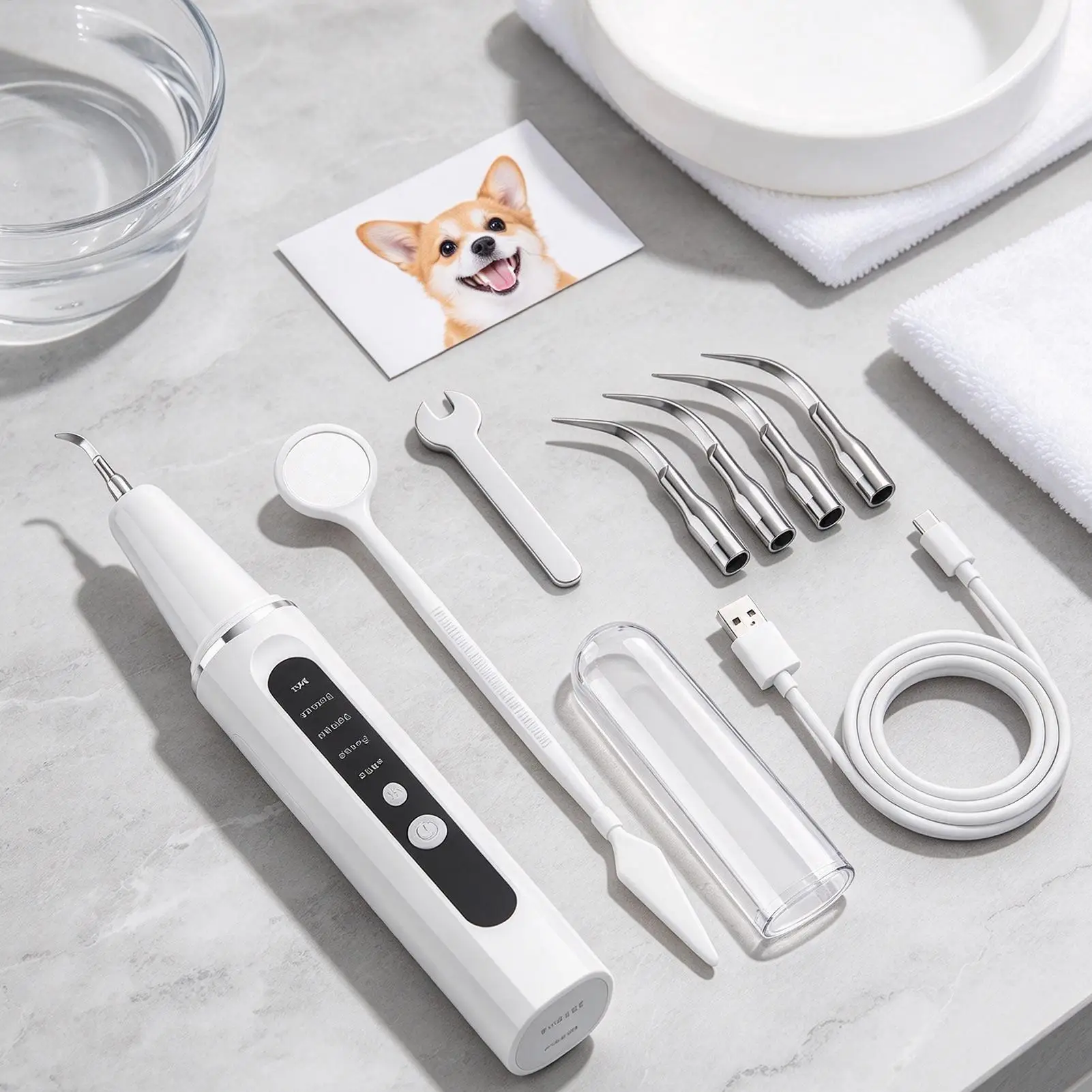 Dog Teeth Cleaner 5 Mode Electric Adjustable Ultrasonic Remover Ultrasonic Teeth Cleaner For Pets Canine Mouth Food Home Indoor