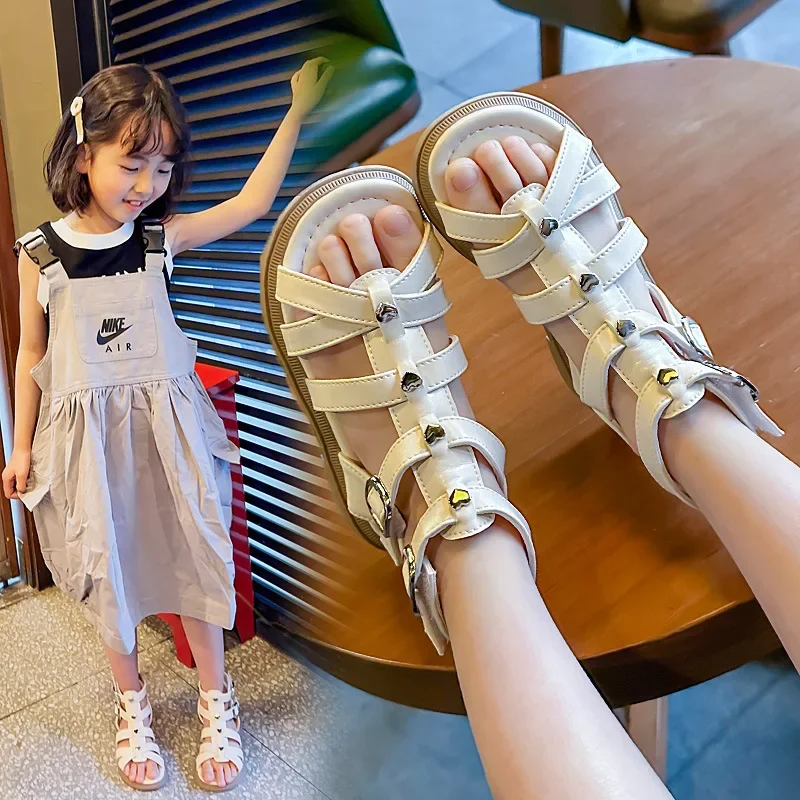 Summer New Girls\' Sandals, Fashionable and Versatile, Children\'s Fashionable, Comfortable, Wear-resistant and Non-slip Sandals