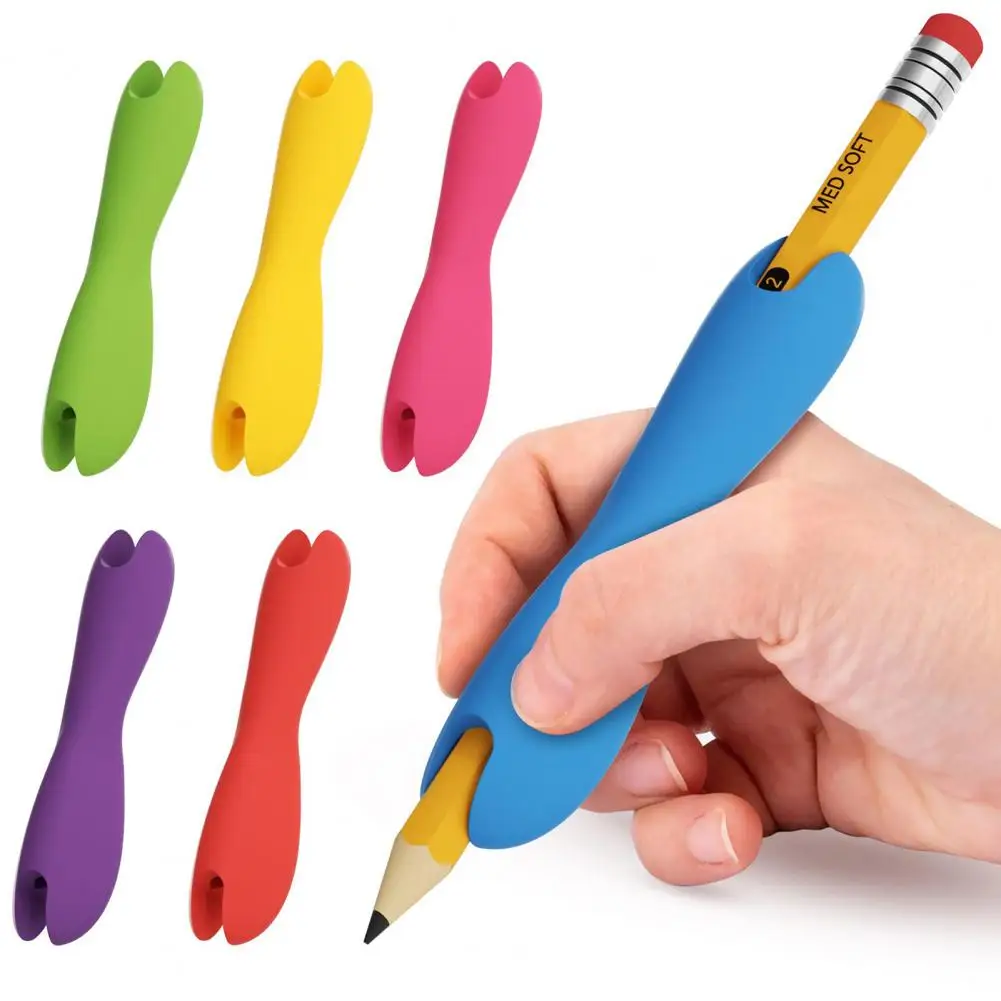 Silicone Pen Grips Ambidextrous Writing Aid For Children Adults Flexable Soft Corrective Finger Tools Pencil Grips For Students
