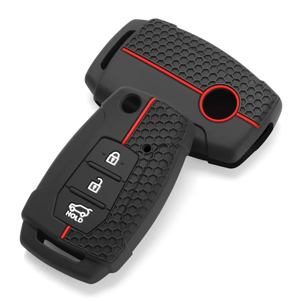 Capa de chave dobrável de carro de silicone para ssangyong kyron 2 sanka actyon korando tivoli protetor saco sem chave acessórios