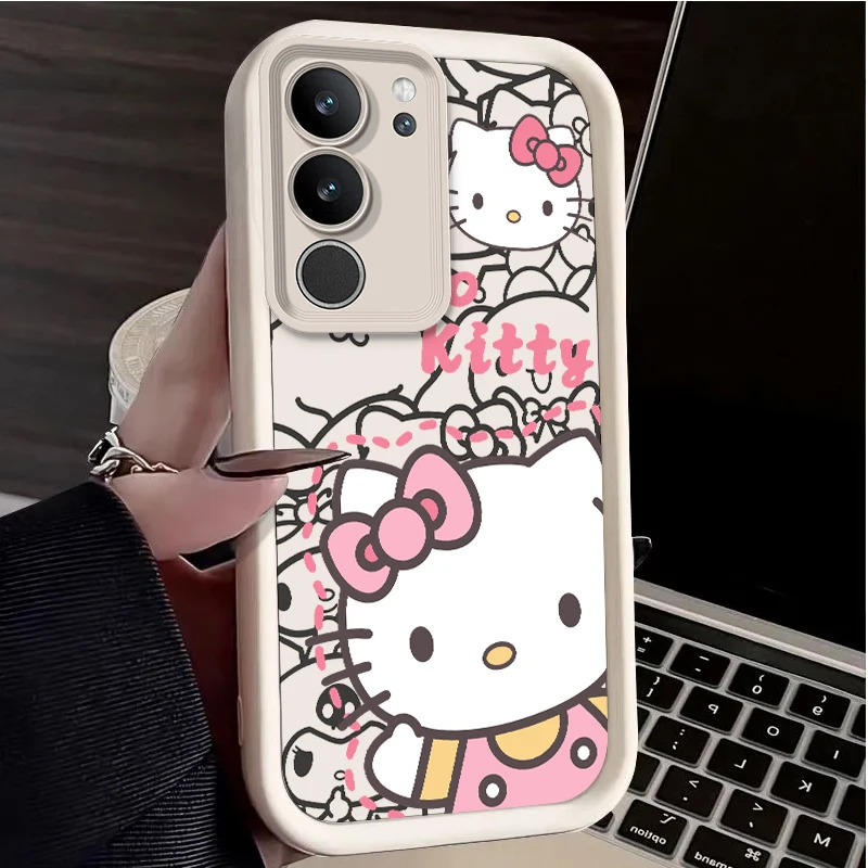 Cartoon Hello Kitty For Samsung Galaxy A14 A15 A13 A12 A31 A73 A81 A71 A51 Core Lite Eye Ladder Phone Case