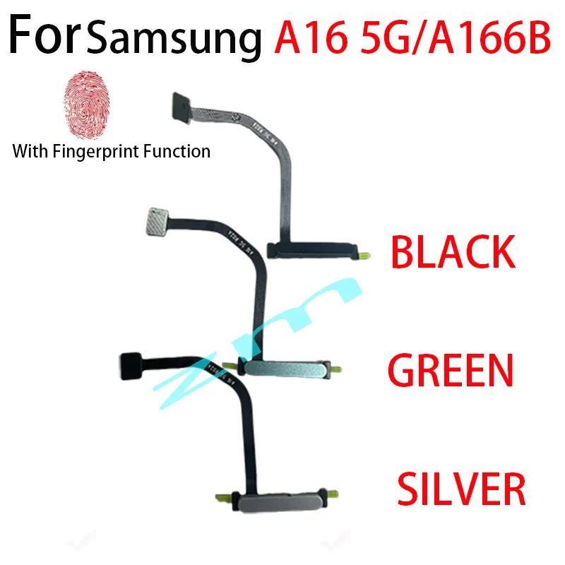 For Samsung Galaxy A06 4G A065F A16 5G A166P A165F Power ON OFFHome Button Side Key Fingerprint Touch lD FlexCable Repair Parts