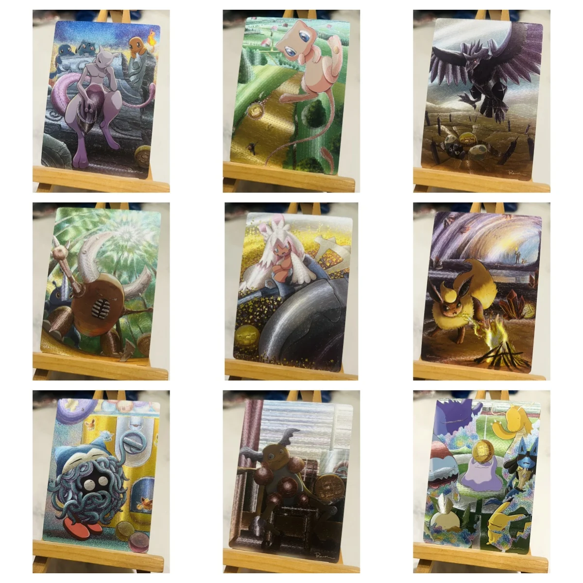 

diy 9pcs/set Pokemon ptcg Hilda Self Control Collect Signature Trading Flash Card Anime Cartoon Gift 63*88mm