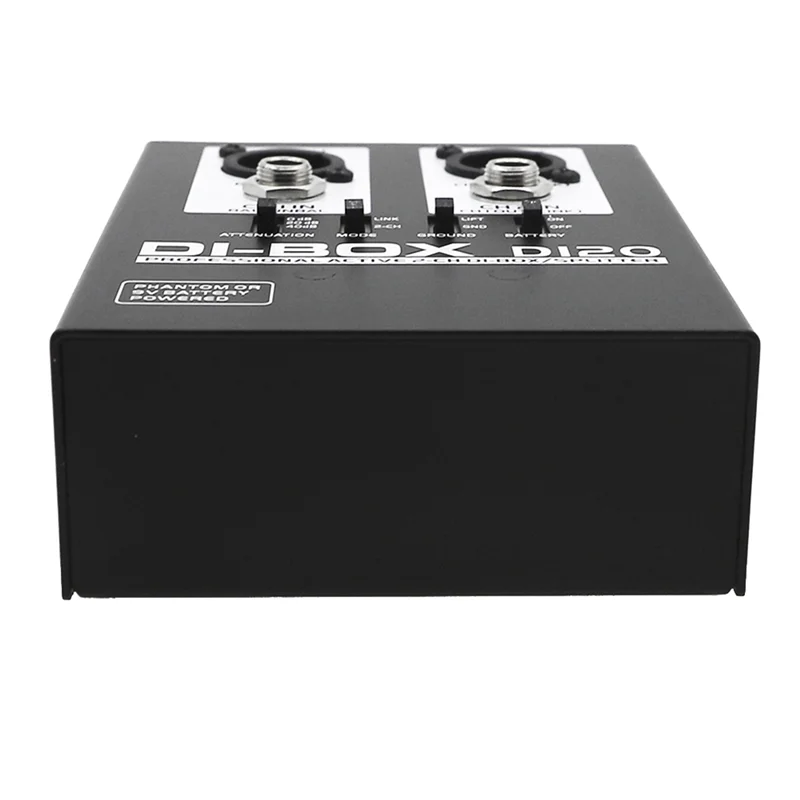 A06F-Audio Active DI BOX Professional DIRECT BOX Low Noise Guitar Bass DI 2 Channel Audio Converter Multi-Purpose Mixer Audio