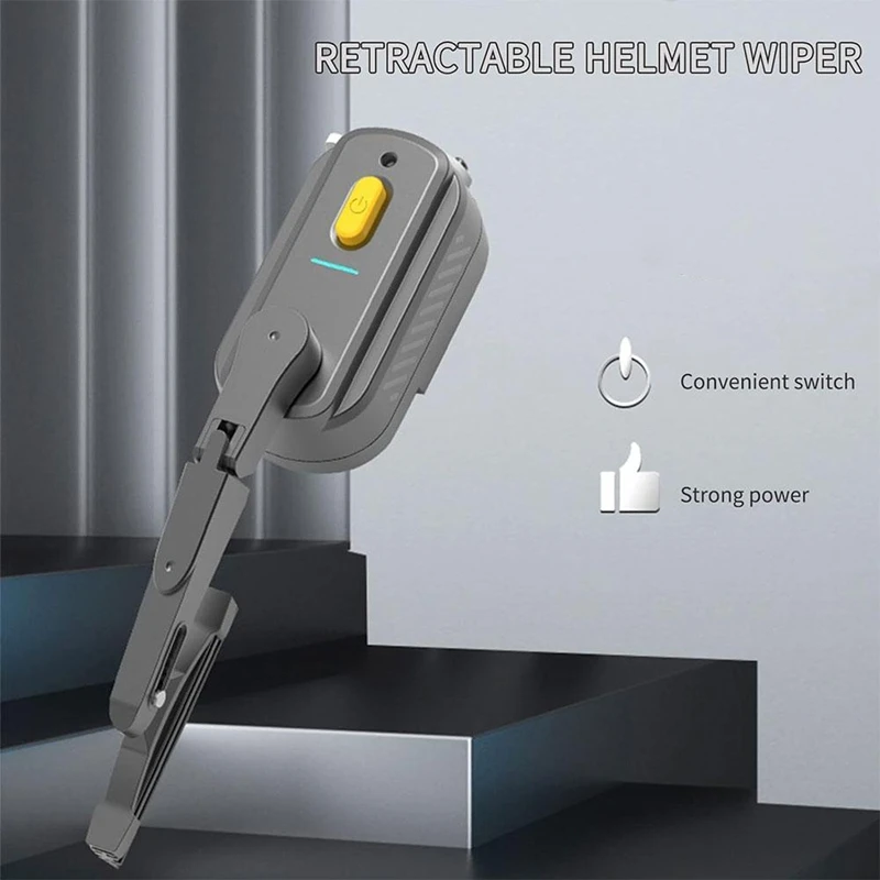 Перезаряжаемый мотоциклетный шлем, универсальный водонепроницаемый стеклоочиститель для шлема, совместимый с большинством козырьков