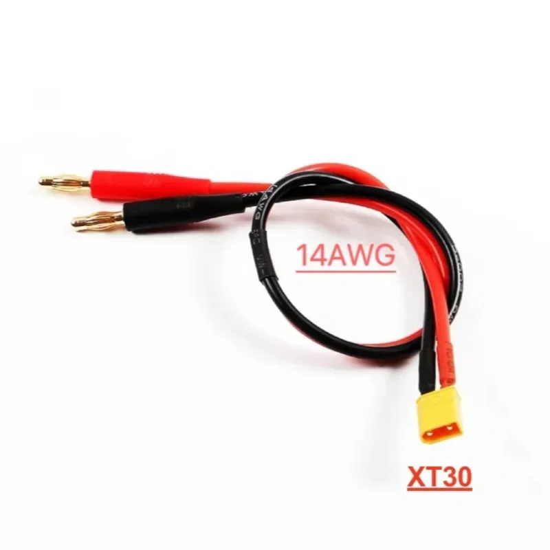 1pc XT60 XT30 EC3 TRX Male Female Connector To 4mm Banana Plug Silicone Cable 14AWG For RC Flight Model Battery Charging Toys