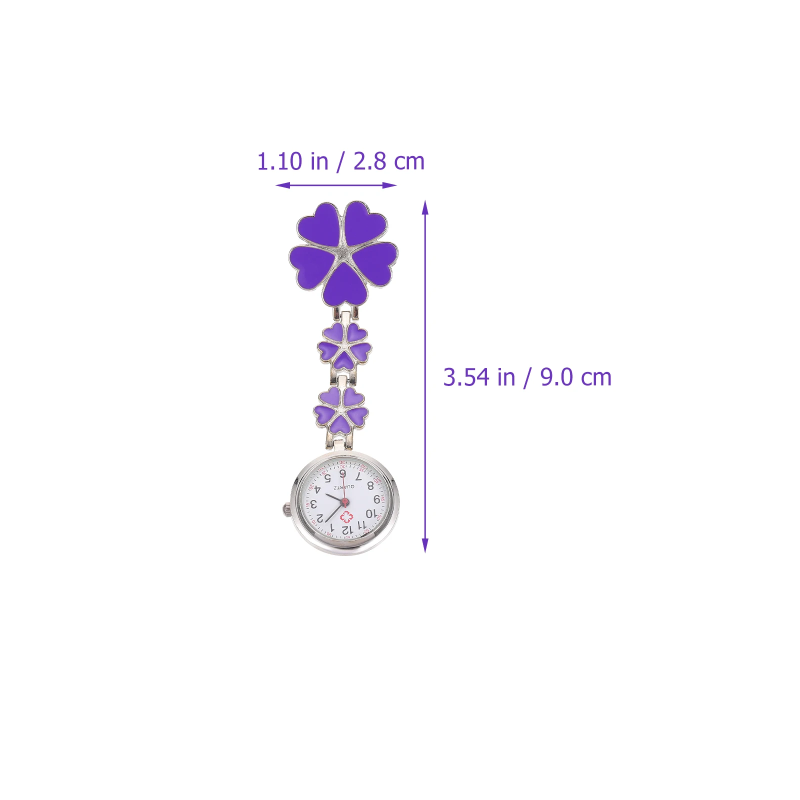 

1pc Nurse Watch Decorative Mini Pocket Watch Zinc Alloy Hanging Gift Festival Creative Durable Safe Practical Five Heart Design