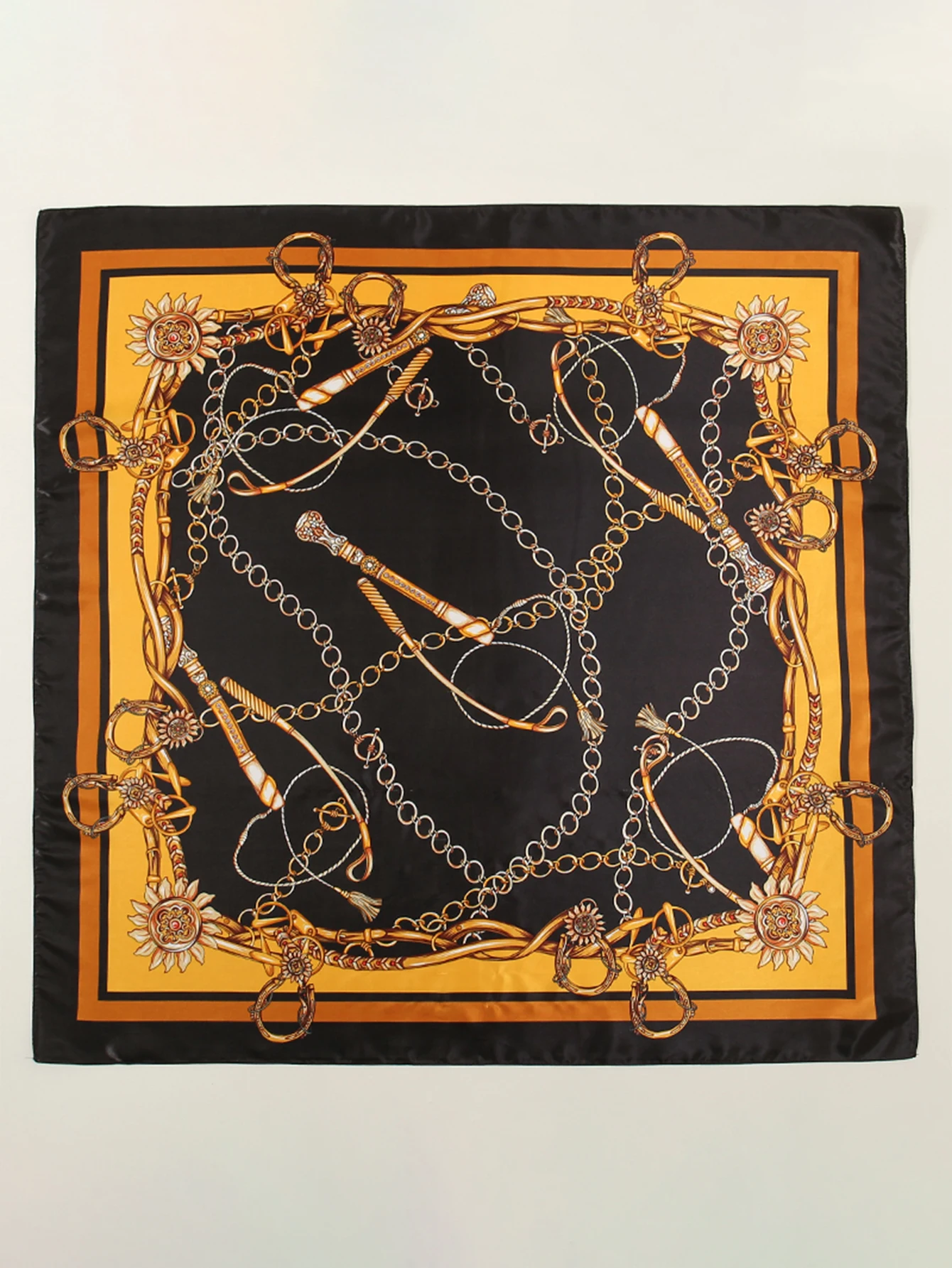 Satin Square Scarf Women Paisley Hijab Elegant 2026 Print Silk Neckerchief Shawl Wraps Headband Handle Hair Accessories Bandana - view 5