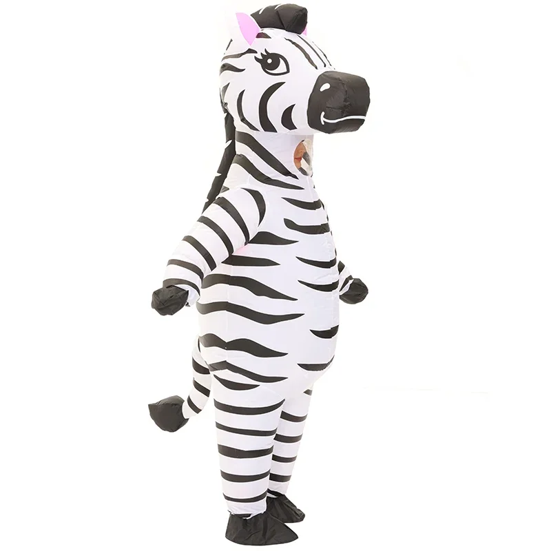 Traje inflável zebra para adultos, Carnaval Animal Cosplay, Anime Blow Up Suit, Roupas Festival Surpresa, Presentes para eventos, Tamanho