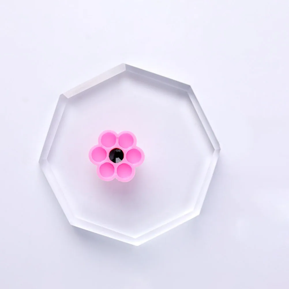 100개 일회용 글루 컵 속눈썹 연장 도구 안정적인 건조 방지 메이크업 용품 접착제 컵