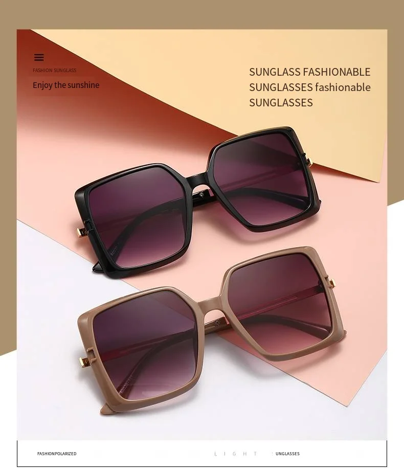 Neue klassische Retro-Sonnenbrille mit quadratischem Rahmen, stilvoll und schlankmachend, UV-schützende Damen-Sonnenbrille 4271 – Detail 3