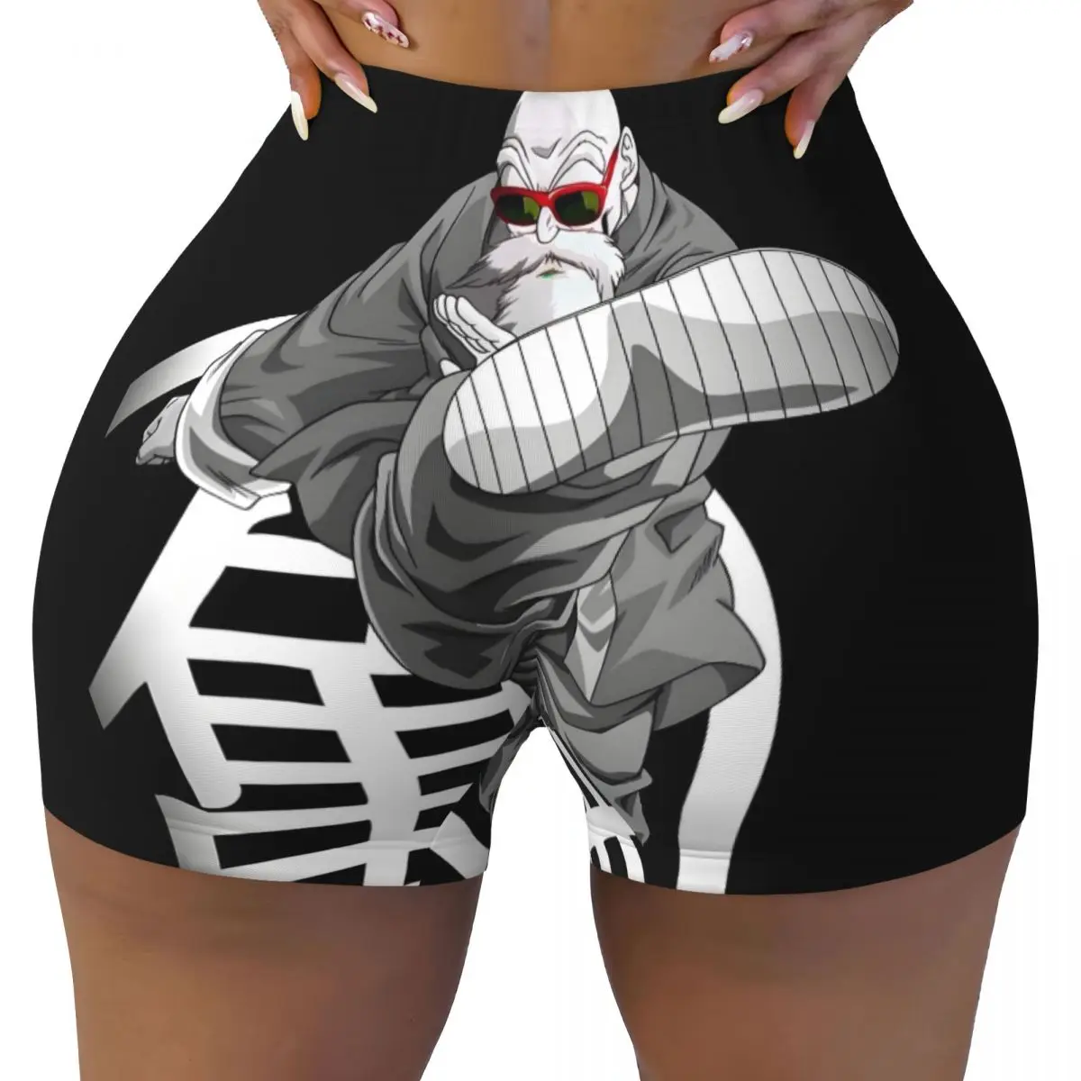 Shorts Deportivos Personalizados de Anime Master Roshi para Mujer, Shorts de Yoga y Gimnasio para Ciclismo y Entrenamiento